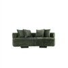 Canape en chenille vert olive Verandah Mid-Century Modern 231 cm
