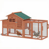 Poulailler avec enclos, maison mobile en bois