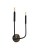Applique murale Eleanor de Dainolite avec fini noir mat et 2 ampoules