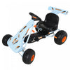 Aosom Kart Pedale Enfants 4 Roues Style Mignon Avec Siege Reglable, Frein A Main Et Levier De Vitesse Exterieur Voiture Pour Garcons Et Filles De 3 A 6 Ans