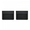 Table de nuit moderne Evelyn 32\" en gris charbon (1 tiroir) - Lot de 2