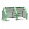 Outsunny Mini Serre De Jardin Serre A Tomates 180l X 90l X 90h Cm Acier Pe Haute Densite 140 G/mĠ Anti-uv 2 Fenetres Avec Zip Enroulables Vert