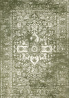 Tapis Florence vert et blanc elegant et classique, 6'7\" x 9'6\"