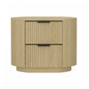 Table de nuit moderne Olivia 27\" en chene naturel (2 tiroirs)
