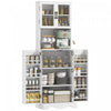 HOMCOM Buffet de Cuisine de 71\", Buffet avec 8 Etageres de Porte, Blanc