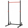 Soozier Reglable Barbell Power Rack Squat Stand Musculation Fitness Pull Up Poids Cage Gym A Domicile Noir