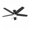 Ventilateur de plafond Anisten avec luminaire - Noir