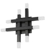 Applique murale Acasia de Dainolite en acrylique givré qui diffuse la lumière, avec fini noir mat et ampoule de 24 W