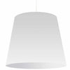Très grand luminaire suspendu de Dainolite avec très grand abat-jour cylindrique blanc et 1 ampoule