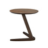 Table D’appoint Logan Au Design En Z Peu Encombrant En Bois D’hévéa - Fini Noyer