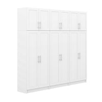 Elite Plus Armoire De Rangement De Garage A 3 Tablettes, 6 Pieces – Blanc