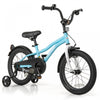 Velo Costway 16\" Pour Enfants Pour Garcons Et Filles De 4 A 7 Ans Avec Reflecteurs De Frein A Main Reglables Bleu