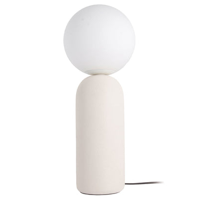 Dainolite Toria 1 Light Table Lamp Matte White White Glass|Lampe de table Toria de Dainolite en verre blanc, avec fini blanc mat et 1 ampoule