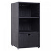 Outsunny Serviette De Piscine En Rotin En Osier Organisateur De Valet Etagere De Rangement Pour Salle De Bain Au Bord De La Piscine Avec 2 Etageres 1 Tiroir Exterieure Cadre En Aluminium Cafe Fonce