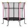Soozier Trampoline Pour Enfant De 3 A 10 Ans Exterieur Interieur Surface De Saut De 125 Cm Filet De Securite Charge Max. Recommandee 60 Kg Rose