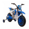 Aosom Moto Electrique Avec Roues Stabilisatrices Amovibles Scooter Electrique Pour Enfants 3-5 Ans Batterie 12 Volts Vitesse Max. 5 Mph Bleu Et Blanc