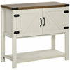 HOMCOM Buffet Cuisine Armoire Rangement Etagere Inferieure Blanc