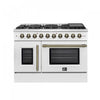 Cuisiniere a gaz blanche Galiano 48 pouces, 4,32 pi³ – FFSGS6444-48WHT