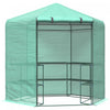 Outsunny 88.5\" X 76.5\" X 84.75\" Hexagonal Portable Serre Pour Plantes Chaudes Maison De Fleurs House Avec Etageres, Vert