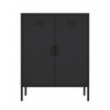 Armoire d’appoint moderne Naomi 32\" en metal noir