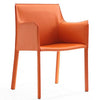 Chaise de salle à manger Paris de Manhattan Comfort en cuir à équipement - corail