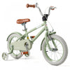 Costway 14\" Velo Pour Enfants Avec Guidon Reglable De Selle Roues D'entrainement Amovibles Frein A Main Vert