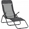 Chaise Longue De Patio Pliable Outsunny Noire