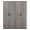Armoire de rangement moderne Hopkins 30\" en gris (4 etageres) - Lot de 2