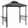 Outsunny Gazebo De Barbecue 9' X 5', Avec Toit En Pc A 2 Niveaux, Etageres