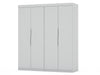Armoire-penderie contemporaine moderne Mulberry 2 pieces en blanc