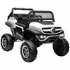 Aosom Camion Jouet Sous Licence Mercedes-benz, Vehicule Electrique Alimente Par Batterie 12 V Avec Telecommande 2,4 G, Suspension A Ressort A 3 Vitesses, Lumieres Led, Mp3, Musique, Klaxon, Blanc