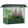 Outsunny Lit De Jardin Sureleve Galvanise Avec Cage De Culture Et Toile