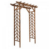 Outsunny 79\" Treillis De Jardin, Arbre En Bois Arque Avec Toit En Forme De Pergola