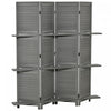 Homcom Separateur A 4 Panneaux De 5.6\" 3 Etageres De Rangement