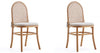 Ensemble 2 chaises de salle à manger Paragon de Manhattan Comfort avec coussins crème - cannage naturel