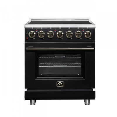 Forno Massimo 30 Inch Freestanding Electric Range, 5 radiant burners, 4.32 cu.ft., Black -FFSEL6020-30BLK | Cuisiniere electrique Massimo de 30 po, 5 foyers radiants, 4,32 pi³, noir - FFSEL6020-30BLK