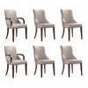 Ensemble de 6 chaises de salle a manger Shubert Modern en gris clair