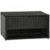 Outsunny Boite De Terrasse Exterieure Avec Couche De Chaussures Noir