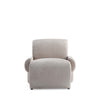 Fauteuil lounge en chenille beige Verandah style mid-century modern