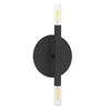 Applique murale Wand de Dainolite avec fini noir mat et 2 ampoules