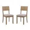 Chaise de salle à manger Jorissen en tissu d’apparence lin gris - ensemble de 2