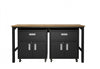 Ensemble de garage moderne Fortress 3 pieces en gris charbon