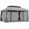 Outsunny Tonnelle de Jardin 13' x 10', Gris Clair
