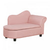 Qaba Fauteuil Enfant Design Canape Pour Enfants Compartiment De Rangement Grand Confort Accoudoirs Assise Dossier Garnissage Mousse Haute Densite Dim. 31.5\"l X 15.75\"l X 19.25\"h Rose