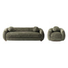 Ensemble de canape 2 pieces Tribeca style mid-century moderne en vert olive