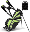 Costway Golf Stand Cart Bag Club W/6 Way Divider Carry Organizer Poches De Stockage Vert