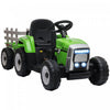 Aosom Tracteur Pour Enfants 12 V Avec Remorque, Tracteur Electrique Alimente Par Batterie Avec Telecommande, Son De Demarrage Musical Et Klaxon, Usb, Lumieres Led, Vert
