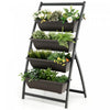Costway 4 Ft 4-tier Vertical Souleve Lit De Jardin Eleve Planter Boite W / 4 Boites De Conteneur