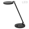 Lampe de table Prescott de Dainolite avec fini noir mat et ampoule de 8 W