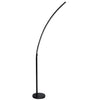 Lampe à pied Gentle Bend de Dainolite avec fini noir mat et ampoule à DEL de 22 W